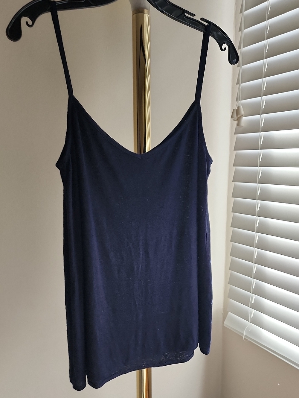 Theory Navy Spaghetti-Strap V-Neck Camisole